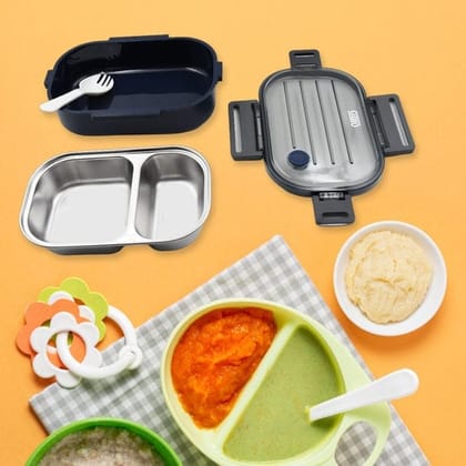 STAINLESS STEEL THERMAL LUNCH BOX LEAKPROOF FOOD STORAGE CONTAINERS