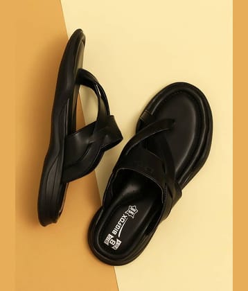 Big Fox - Black Men's Leather Slipper
