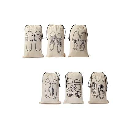IVillage Shoe Cover Combo Pack of 6 Off White Unisex