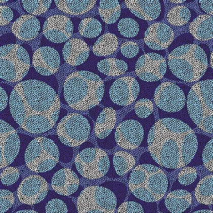 Seamless Blue Stones Digital Printed Fabric-Polyester / Japan Satin / 110 CM | 43 Inch