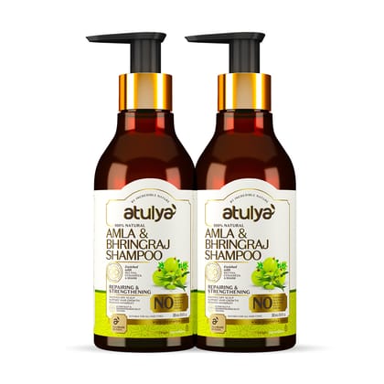 Atulya Amla & Bhringraj Shampoo Combo - 300ml Each (Pack of 2) Atulya Amla & Bhringraj Shampoo Combo - 300ml Each (Pack of 2)