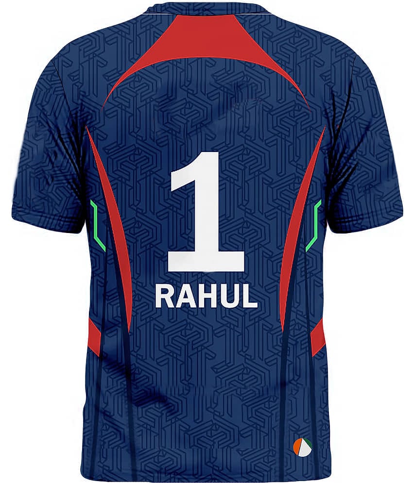 THE BLAZZE Sports India IPL Cricket Team T Shirt Jersey For MensFor Lucknow LU Rahul 1