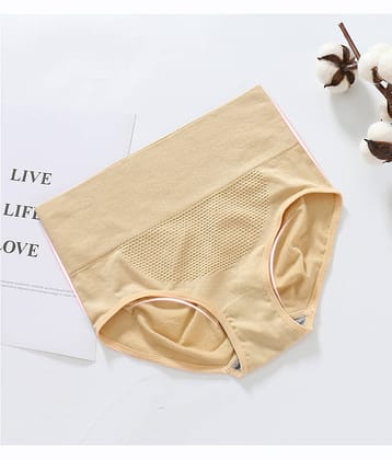 3Mads Pack of 1 Cotton Boy Shorts For Women ( Beige )