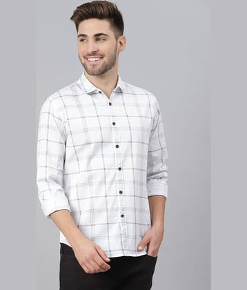 Dennis Lingo - White 100% Cotton Slim Fit Men's Casual Shirt ( Pack of 1 )