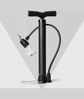 Shopeleven All-Purpose Air Pump for Sports & Cycling – Dual Valve with Needle for Football, Balloons, Bikes (Black)