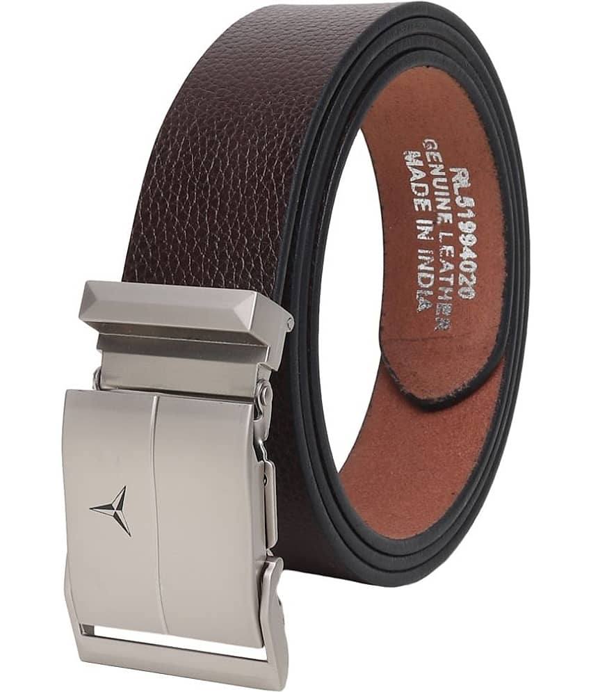 SILKSHOPPING - Brown 100% Leather Men's Formal Belt ( Pack of 1 )
