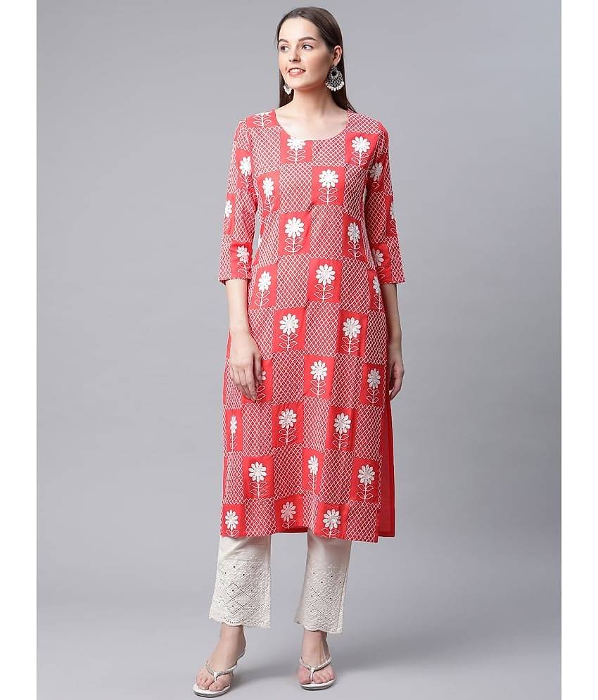 AMIRA'S INDIAN ETHNICWEAR - Peach Straight Rayon Women's Stitched Salwar Suit ( Pack of 1 )