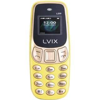 Livix L200 (Dual SIM, 0.66 Inch Display, 800 mAh Battery, Yellow)