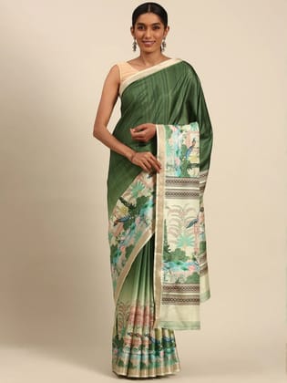 Green Cotton Saree