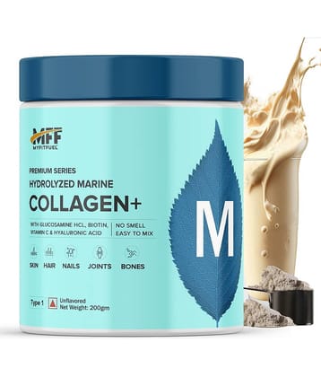 Premium Marine Collagen + Biotin, Hyaluronic Acid, Glucosamine & more (200g, Unflavored)