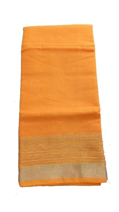 women's kota doria plain cotton saree