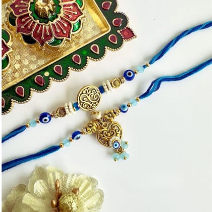 Elegant Evil Eye Rakhi – Made with Love