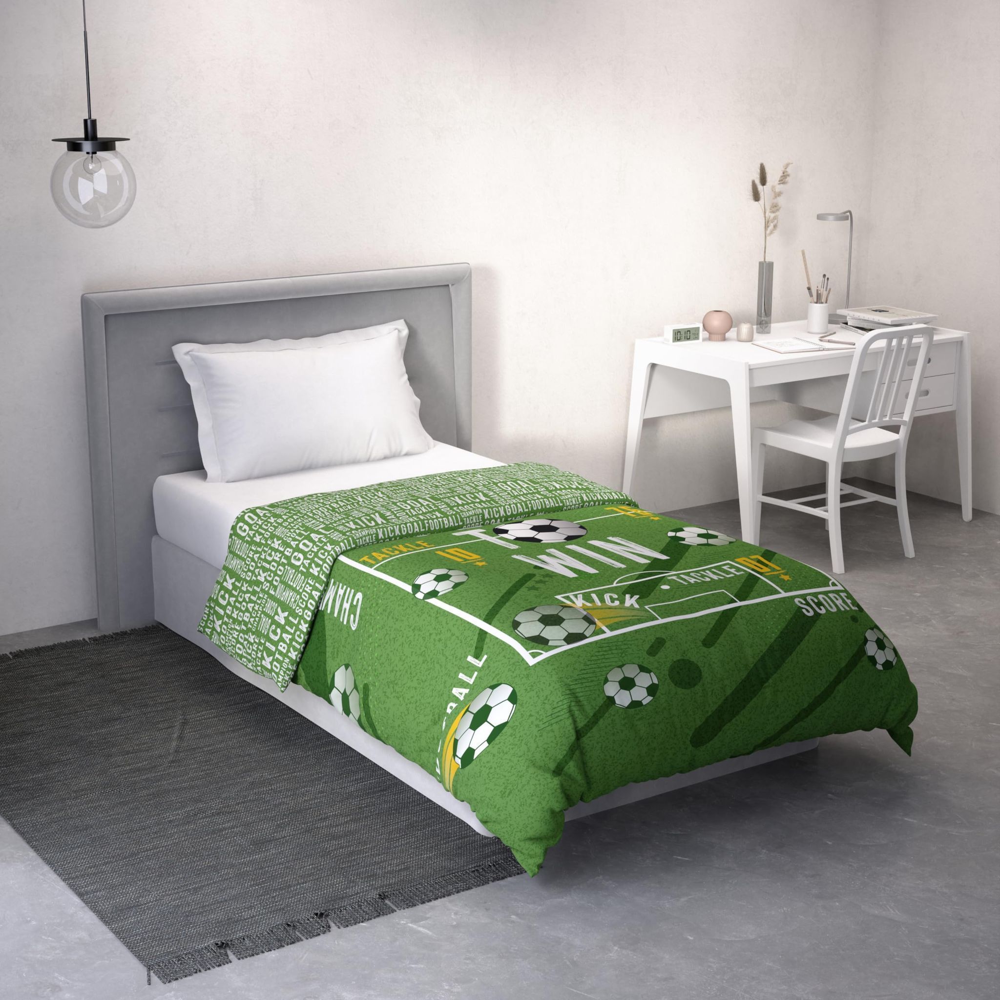 DDECOR - Little Brats Collection 100% Cotton Conversational Pattern 136TC Single Quilt|152 CM X 229 CM| - Green