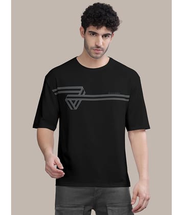 BULLMER Pack of 1 Cotton Blend Oversized Fit Men's T-Shirt ( Sea Green )