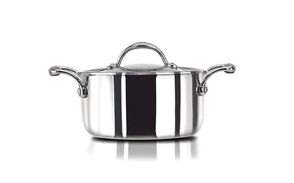Stahl Triply Stainless Steel Artisan Casserole with lid – Premium Cookware for Every Kitchen (Size - 22cm-3.8ltr) by Mahavir Home Store
