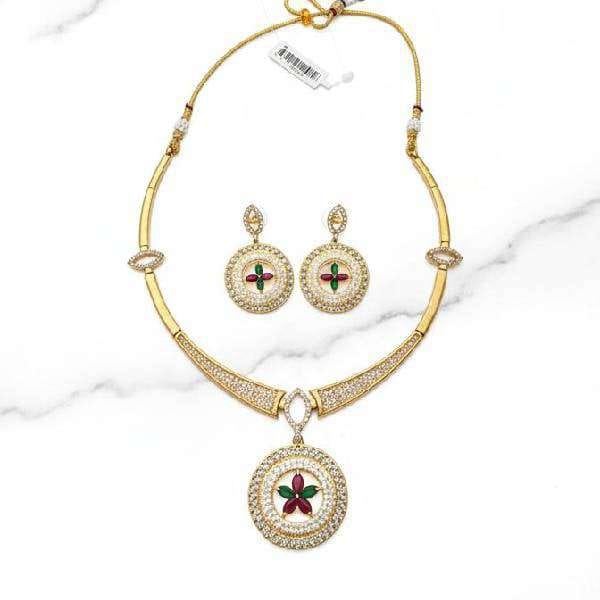 Gold Plated Pearl Gemstone Comfort Wear Necklace
