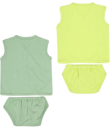 Dongli Pack of 2 Unisex for Baby 100% Cotton ( Multi )