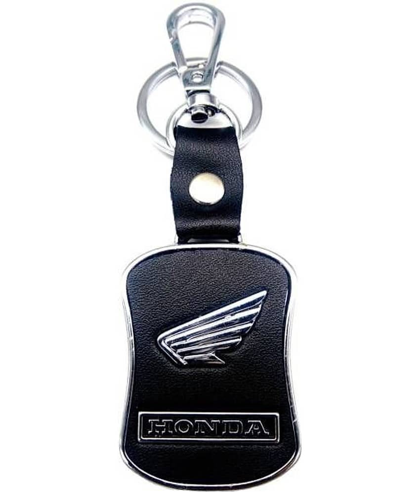 Honda Leather Metal Hook Locking Key Chain