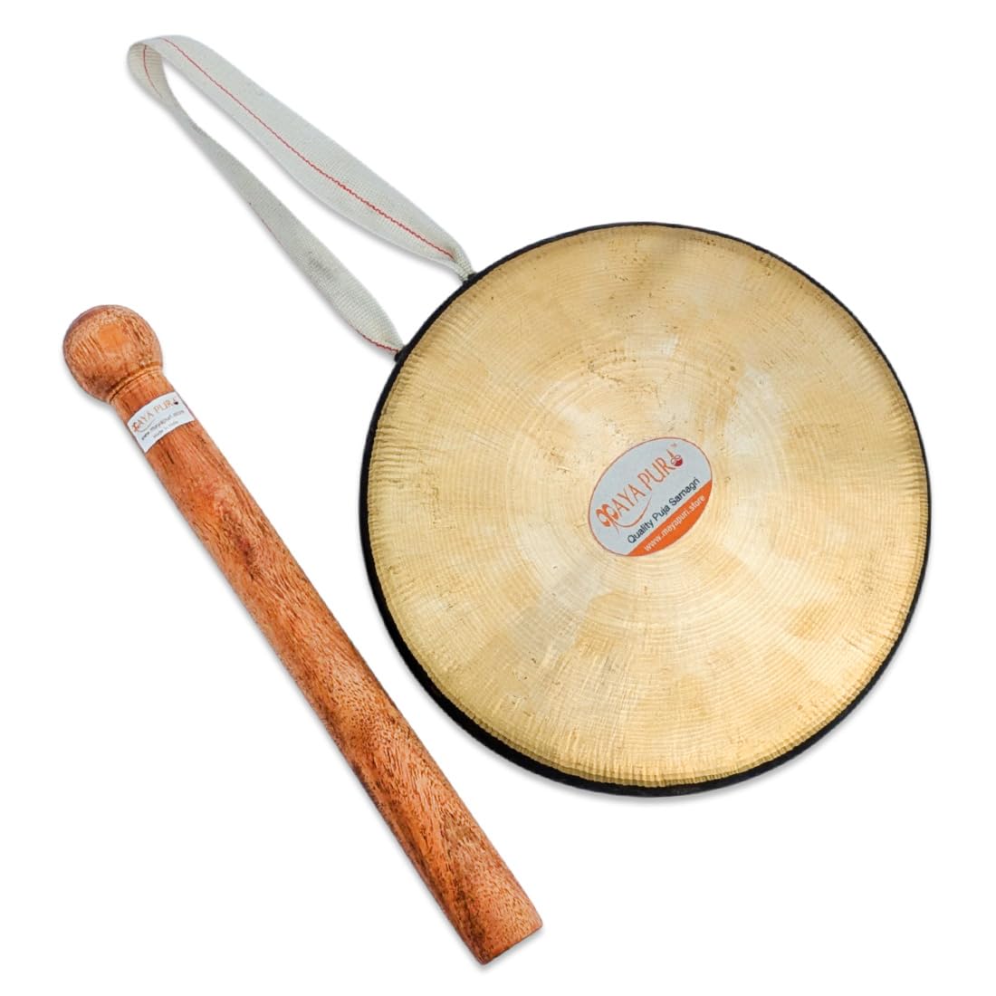 MAYAPURI Brass Percussion Pooja Bell/Kashor/Ghanta with Striker Stick for Puja