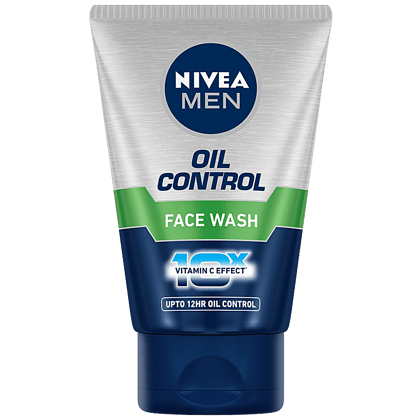 Nivea Men Oil Control Face Wash - For Oily Skin, With 10X Vitamin C Effect, 100 G