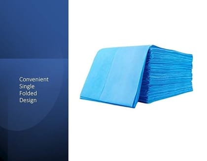 FAIRBIZPS Disposable Non-Woven Bed Sheet for Hospital, Hotel, Spa and Beauty Parlor (Blue, 31 x 70 Inch/ (80 x 180 cm) (Pack of 10)