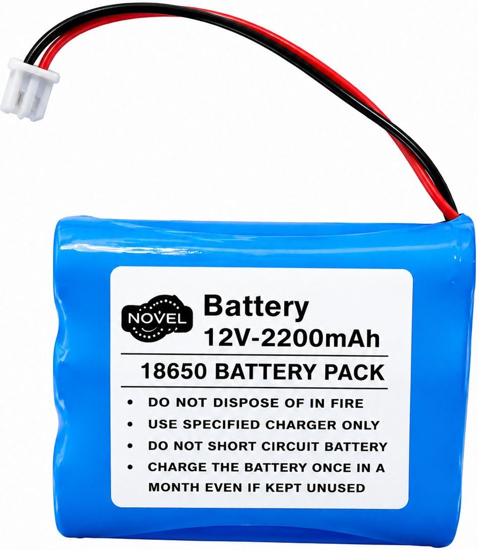 NOVEL 12V 2200mAh 18650 Lithium-Ion Rechargeable Battery Pack | Suitable for DIY Electronics, Robotics Applications, Backup Systems and Portable Equipment