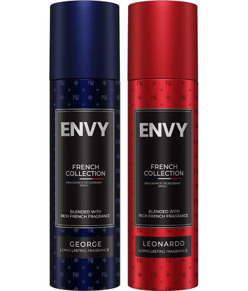 Envy French Collection George & Leonardo Deodorant Spray For Men 120 ml Each (Pack of 2)