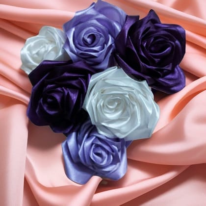 Luxurious Satin Ribbon Flower Bouquet - Customizable Decorative Arrangement
