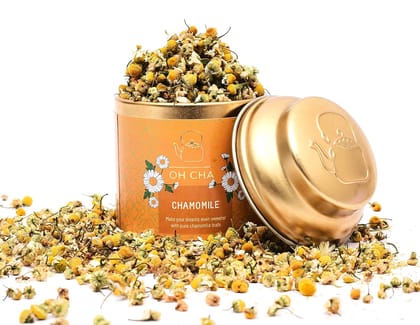 Oh Cha Chamomile Tea | Caffeine Free Herbal Tea | Chamomile Flower Tea for Sleep | Calming Sleep Tea, 35 gm