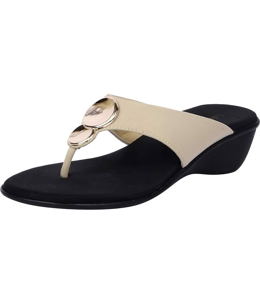 Feel It - Cream Women's Slip On Heels