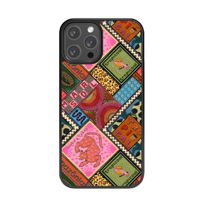 Abstract Stickers Glass Phone Case