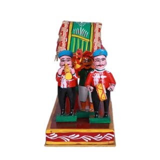 Lepakshi Handicrafts Kondapalli Pallaki Wooden Toy - Handcrafted Religious Decor and Gift (Multicolor, 12 x 4 x 7 Inches)