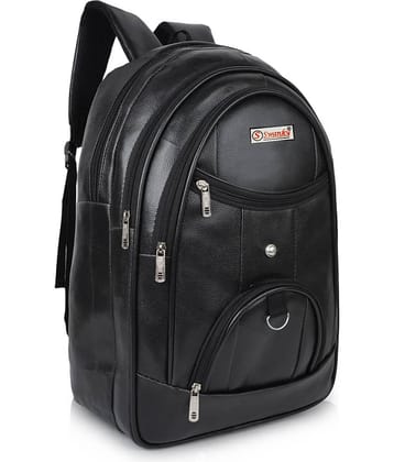 Swanky Black PU Backpack For Kids