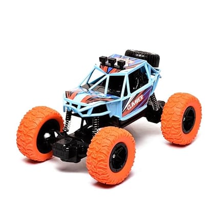 Braintastic Off Roader Rechargeable RC Remote Control|Rock Climber Crawler| Four Wheel Drive|1.18 Scale|High Speed & High Performance Racing Car|Light Blue