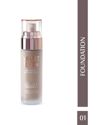 Glam21 Velvet Touch Oil Control Silk Foundation Waterproof SPF 35 Long Lasting 50g L.t Natural01
