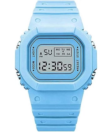 PIRASO Blue Silicon Digital Men's Watch