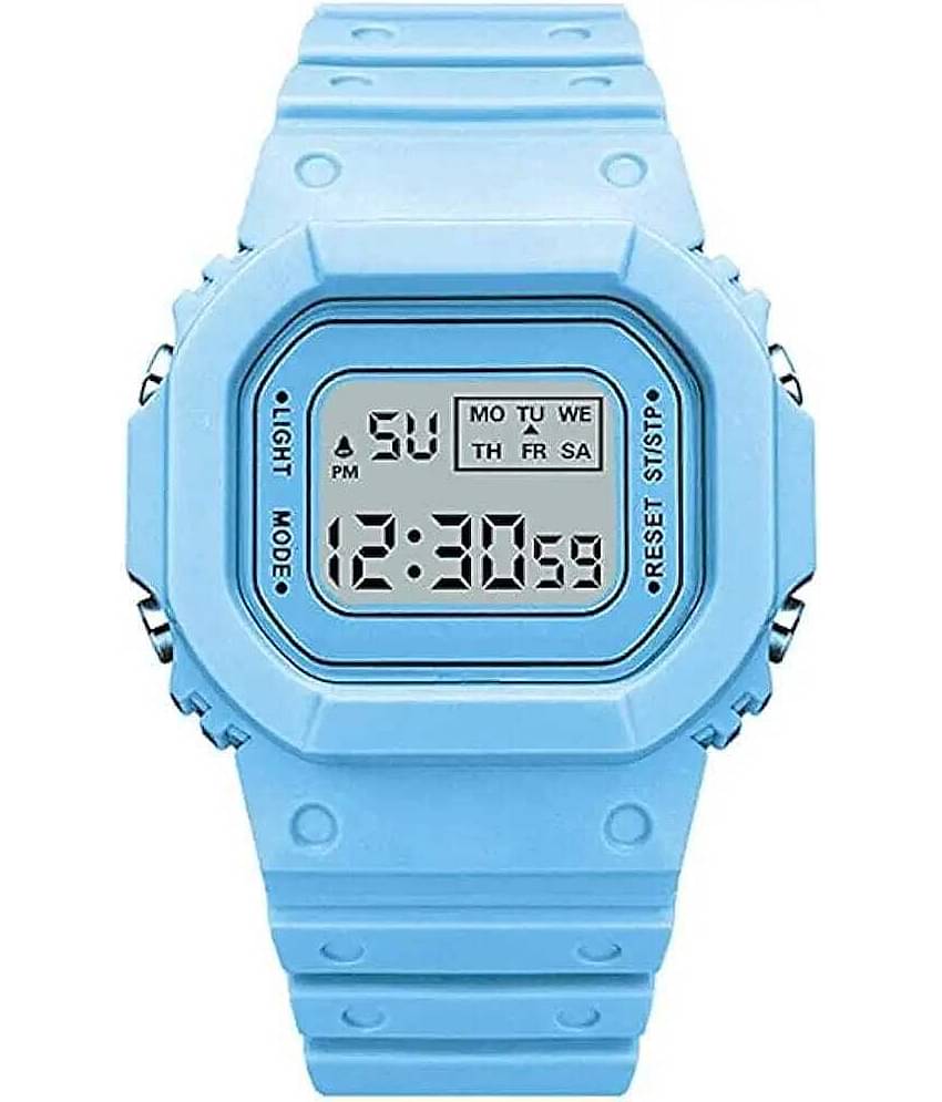 PIRASO Blue Silicon Digital Men's Watch