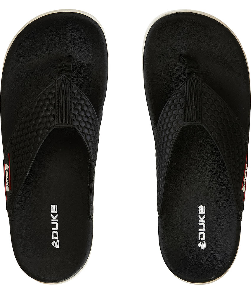 Duke Black Men's Thong Flip Flop