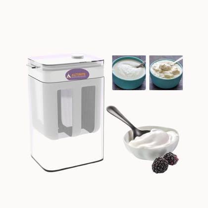 ALTYRITE Greek Yogurt & Curd Maker(1100ml). Multifunctional Yogurt filter with fine Mesh strainer & lid with Whey Separator for thick Greek Yogurt, Dahi, Paneer, Coffee, Soybean milk, Kefir.