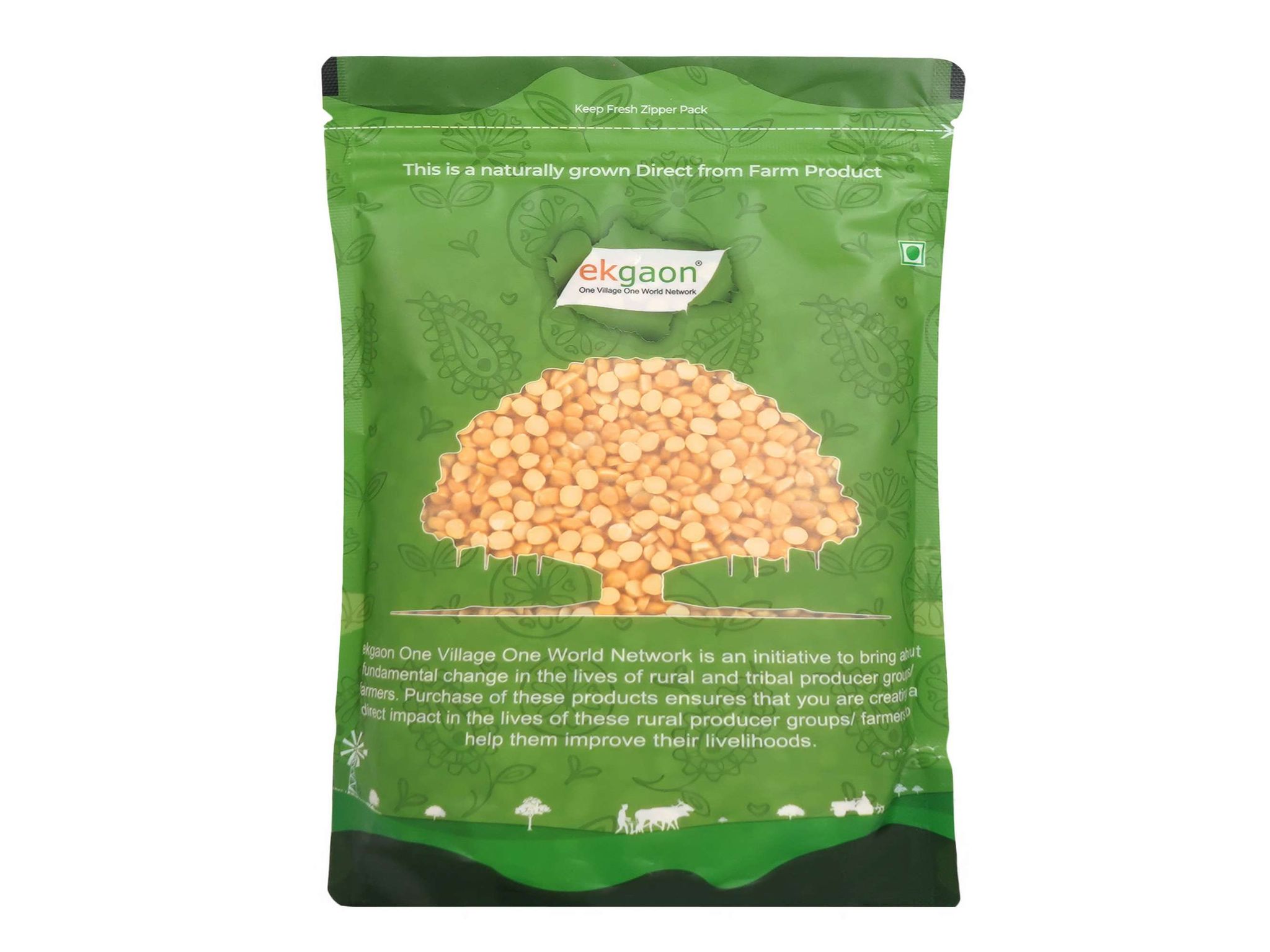 Ekgaon Unpolished Desi Chana Dal (Split Bengal gram) (500g)