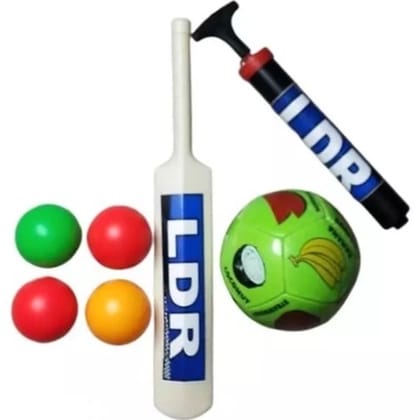 Mini Kids Football (Age 1-3) with Mini Bat, 4 Balls and Air Pump