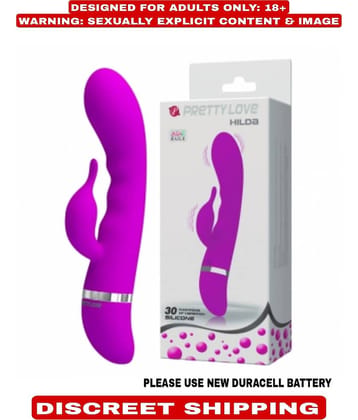 30 SPEED PRETTY LOVE G*SPOT RABBIT VIBRATING DILDO VIBRATOR BY NAUGHTY WORLD