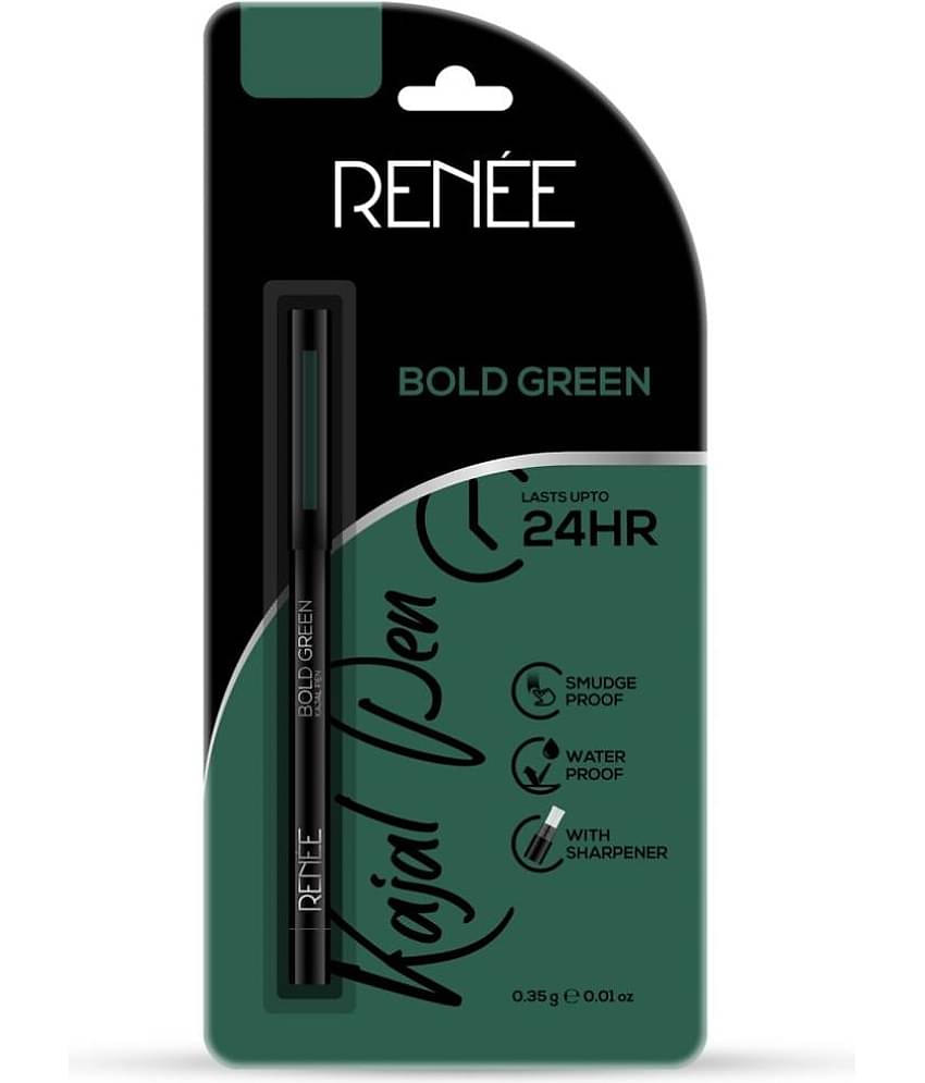 RENEE Kajal Pen with Sharpener Stark White, 24H Stay, Matte, Smudge-Proof (Stark White,0.35g)