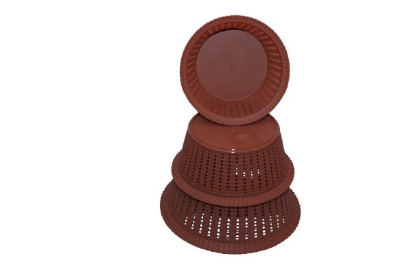 3 pcs brown basket set