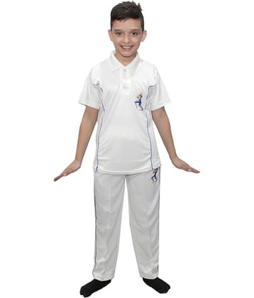 Kaku Fancy Dresses India Cricket Team In White Color National Hero Costume For Kids Independence Day/Republic Day Costume -White, 3-4 Years, For Boys
