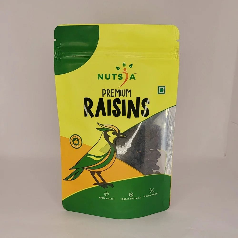 Nutsia Premium Seedless Black Raisins - 200g