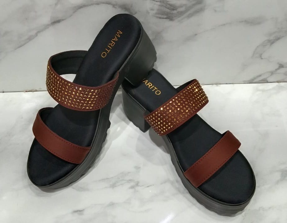 Stepedo Ladies Pu Comfortable Box hill sole , with insole comfortable , Fancy in look