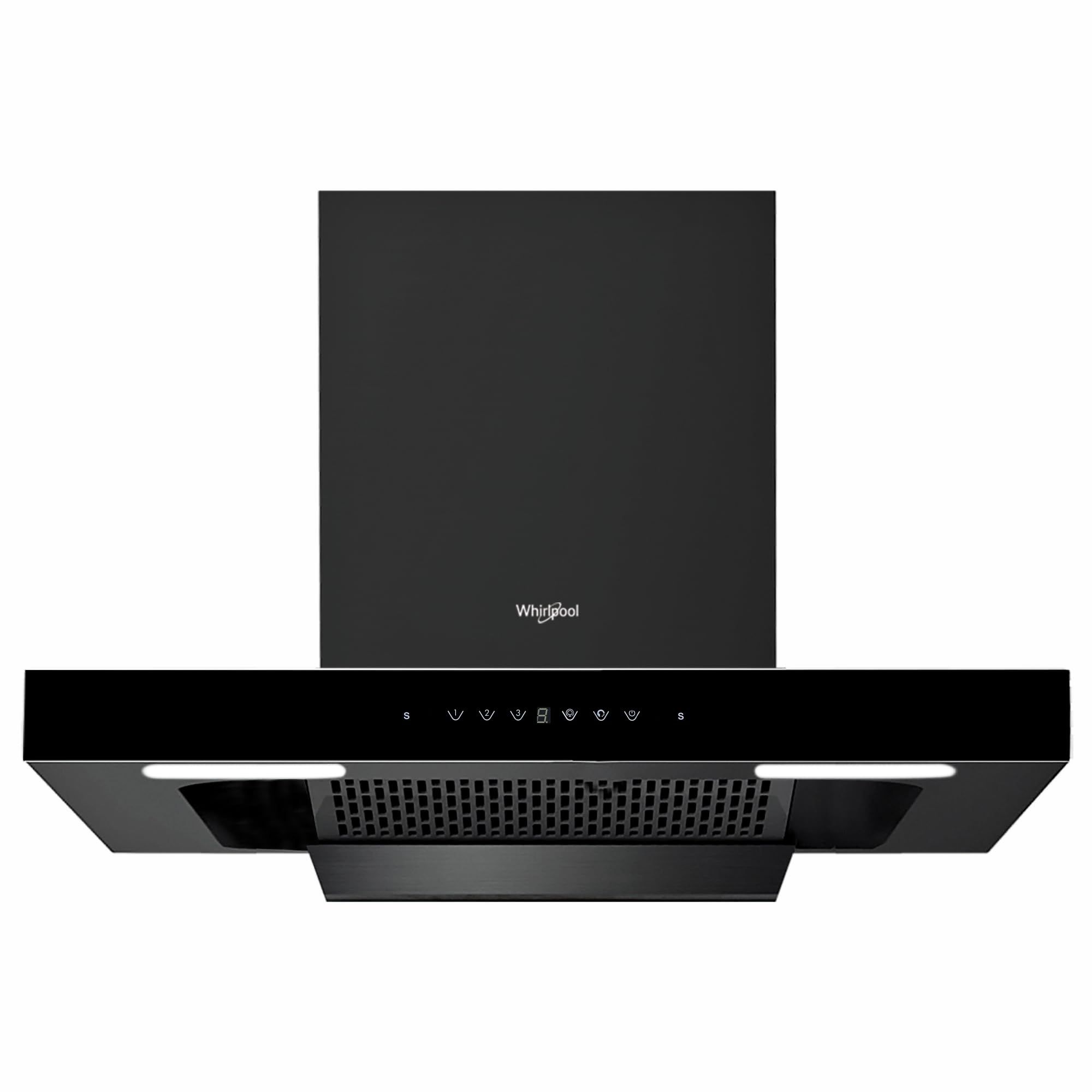 Whirlpool 90cm 1350 m3/hr Filterless Autoclean Kitchen Chimney with 3 Years Comprehensive & 11 Years Warranty on Motor| Made In India (TAFL 90 HAC BK HOOD), Black Whirlpool 90cm 1350 m3/hr Filterless Autoclean Kitchen Chimney with 3 Years Comprehensive &