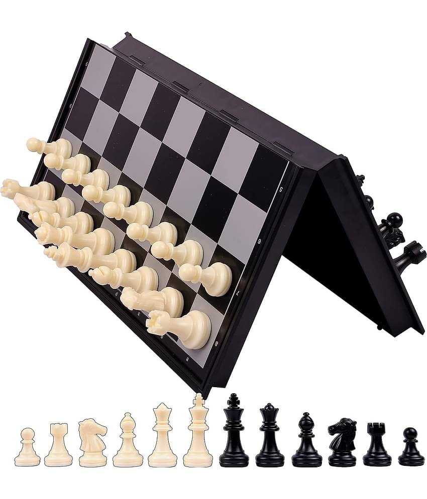 Magnetic Educational Chess Board Set with Folding Chess Board 2 Players Travel Toys for Kids and Adults