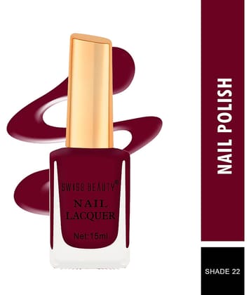 Swiss Beauty Nail Lacquer Long Wear Matte Nail Polish (Shade-22) Pack of 3, 15ml each